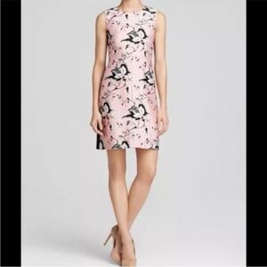 Diane von Furstenberg DVF Carrie Floral Sheath Dress Pink Black White 4